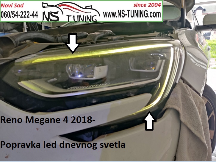 reno megan 4 2017 2018 pozutelo dnevno led svetlo ne radi novi sad ns tuning servis farova